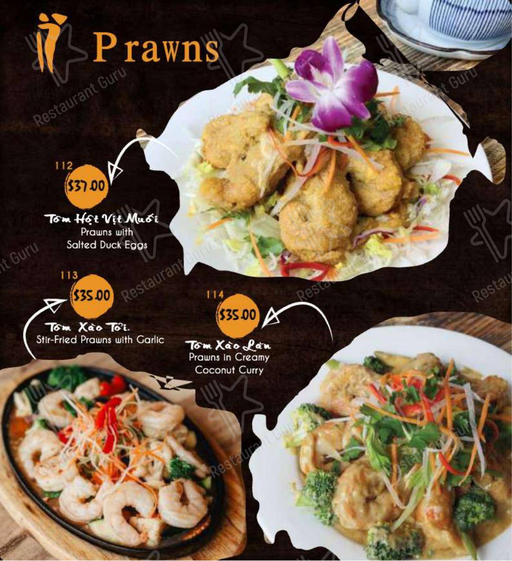 Меню напитков ресторана Chopsticks Viet Restaurant в Перте