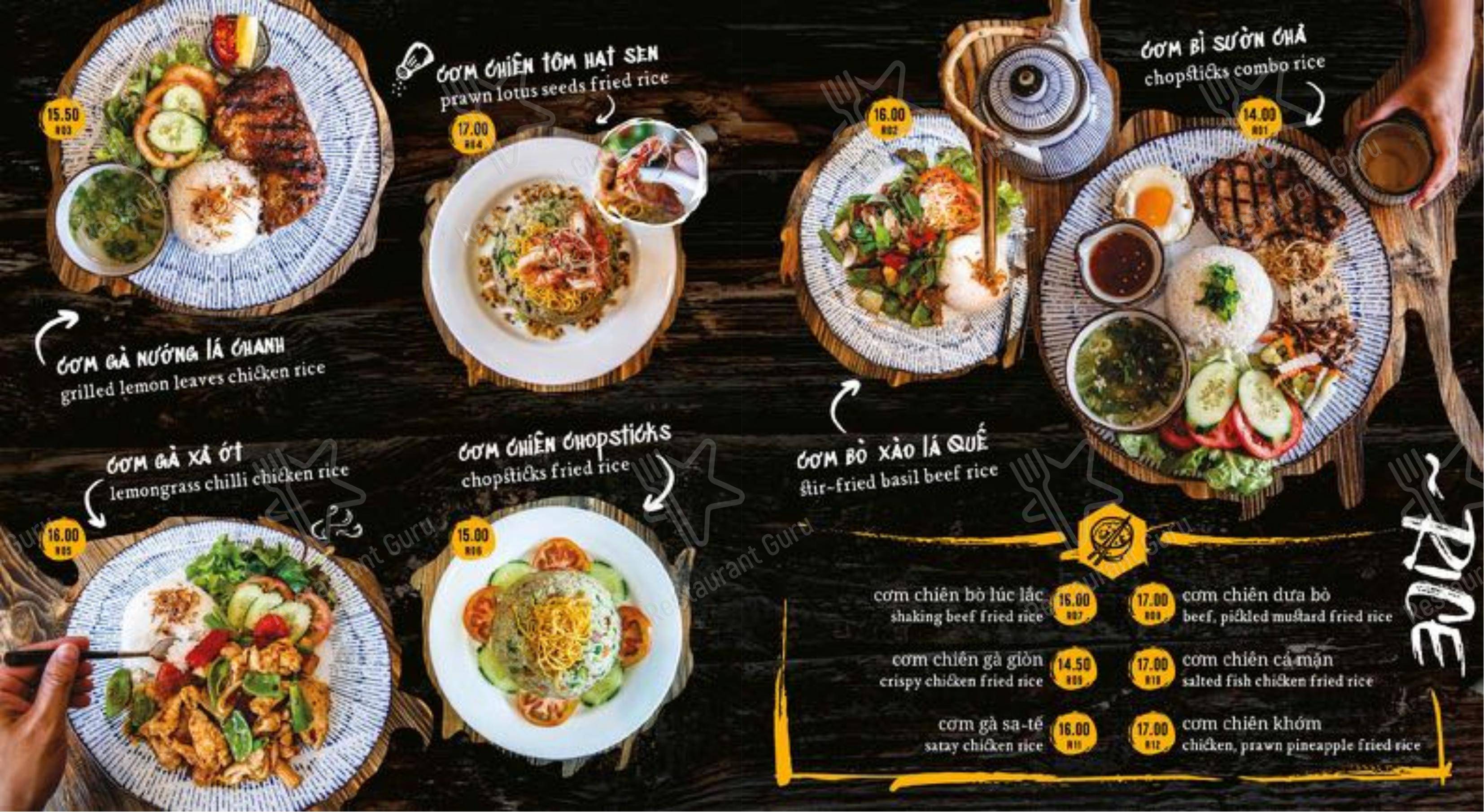Меню ресторана Chopsticks Viet Restaurant в Перте