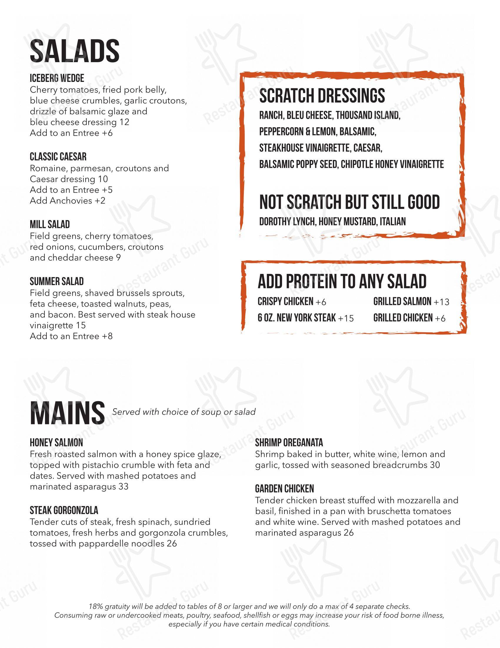 Коктейльная карта стейк хауса Coppermill Steakhouse & Lounge