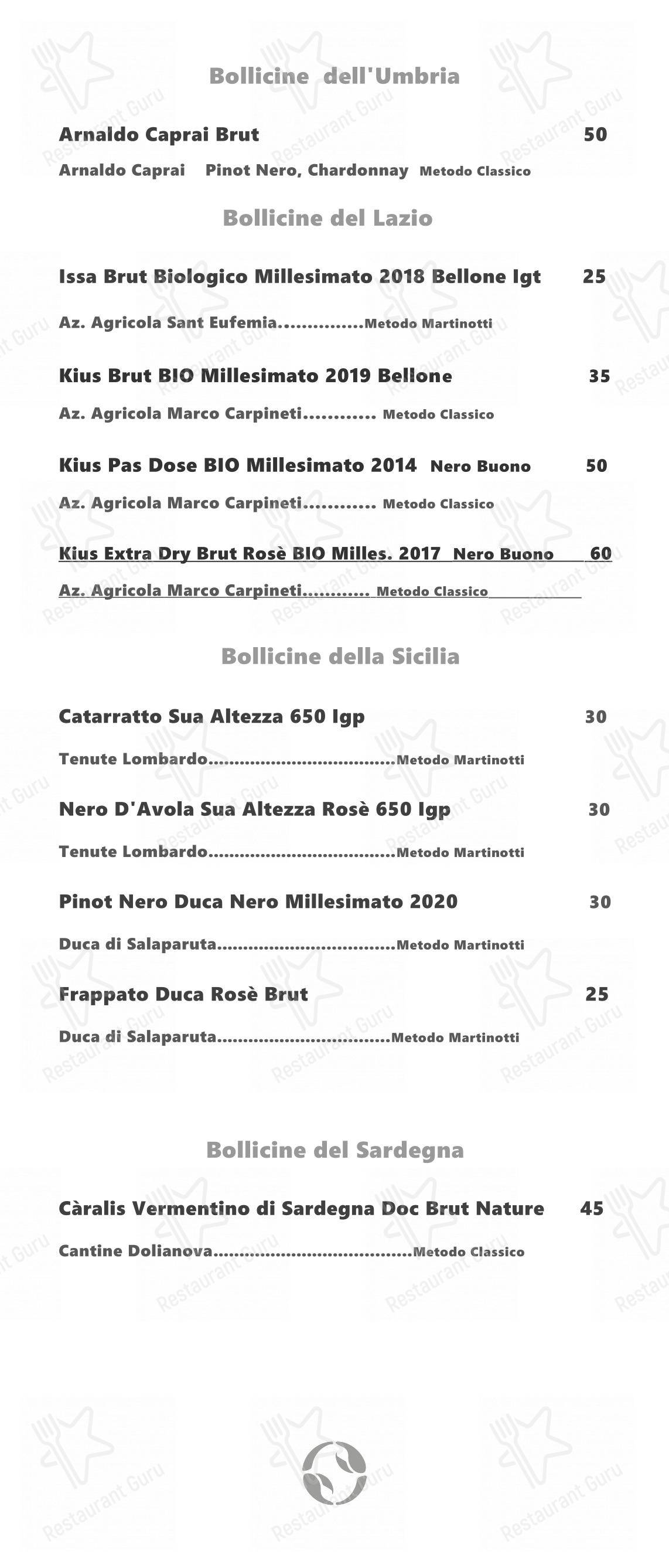 Меню ресторана Ristorante Crab - Меню