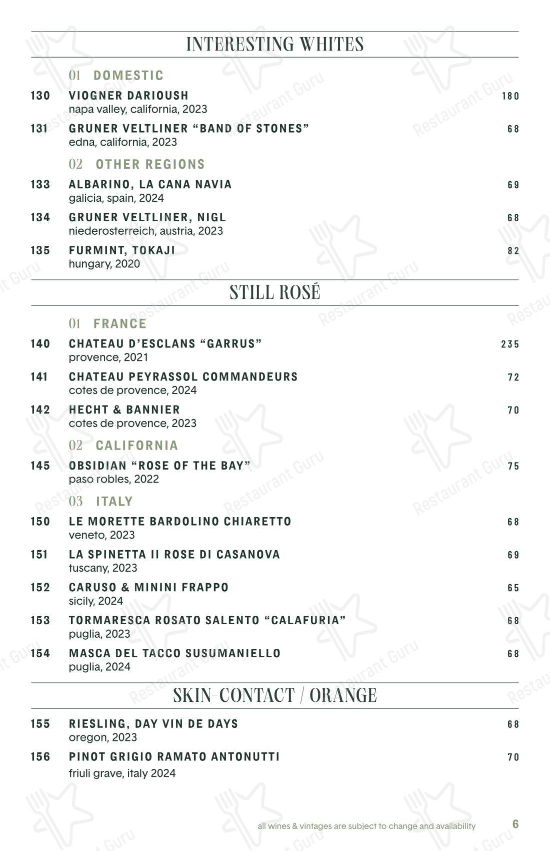 Меню паба и бара Legami - Lunch Menu
