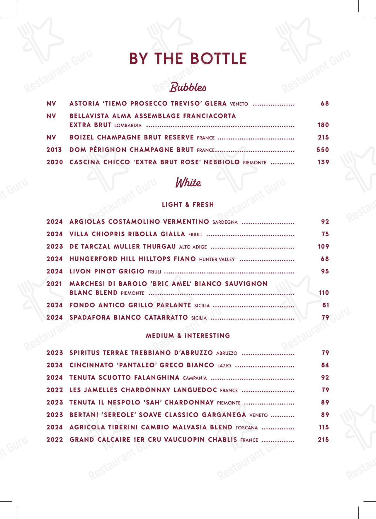 Boronia Catering Menu Pack ресторана Bar Infinita в Гордоне