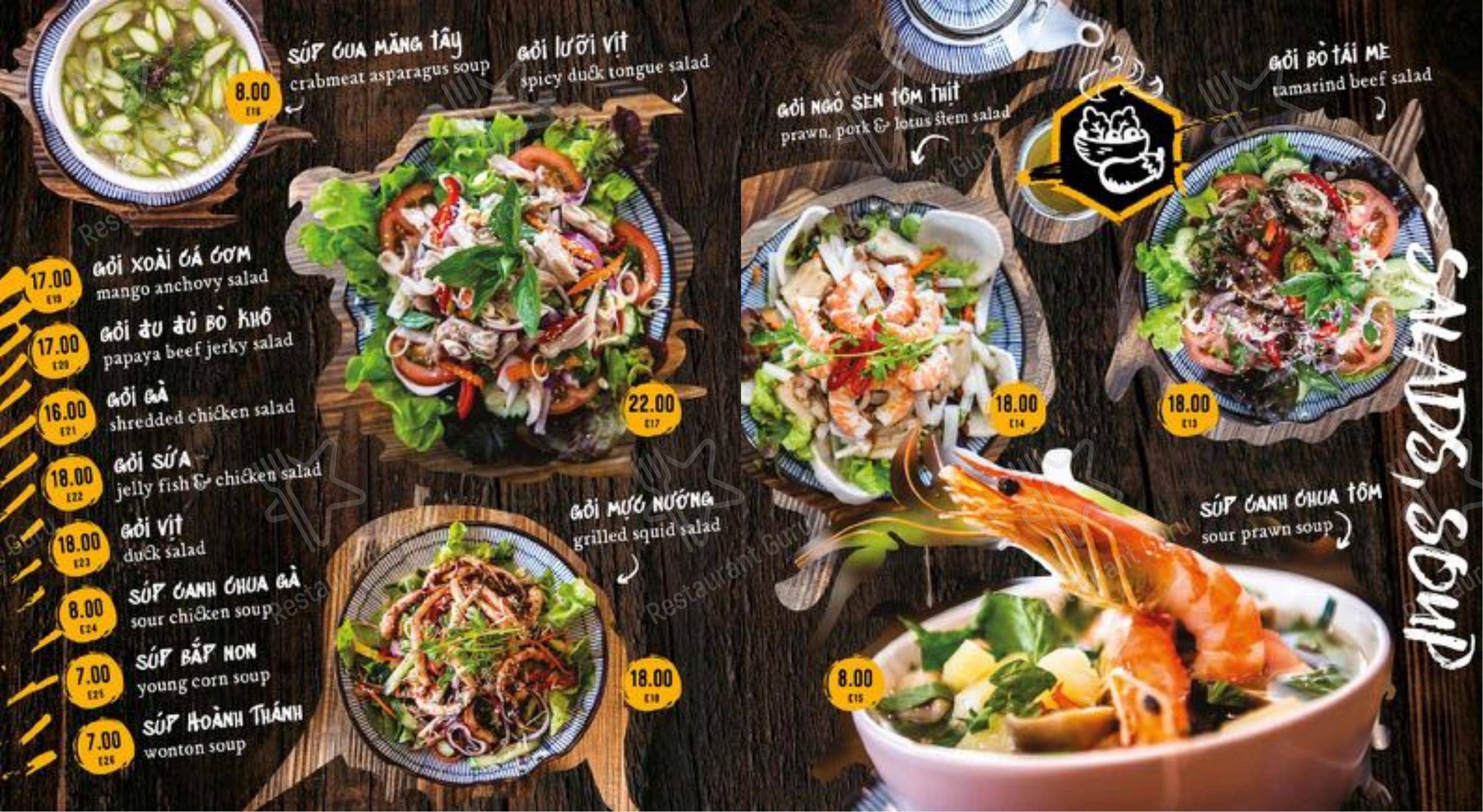 Chopsticks Viet Restaurant в Перте - Меню