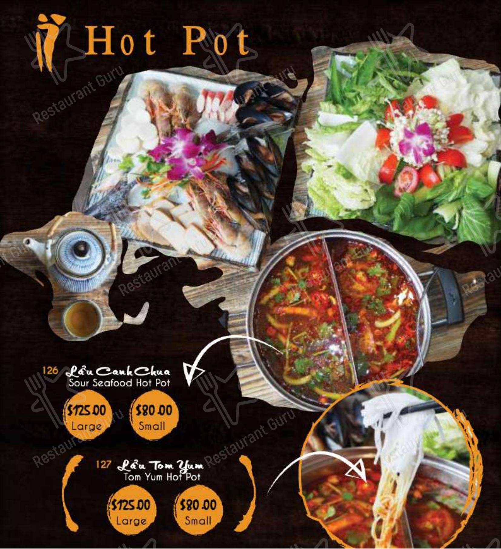 Меню напитков ресторана Chopsticks Viet Restaurant
