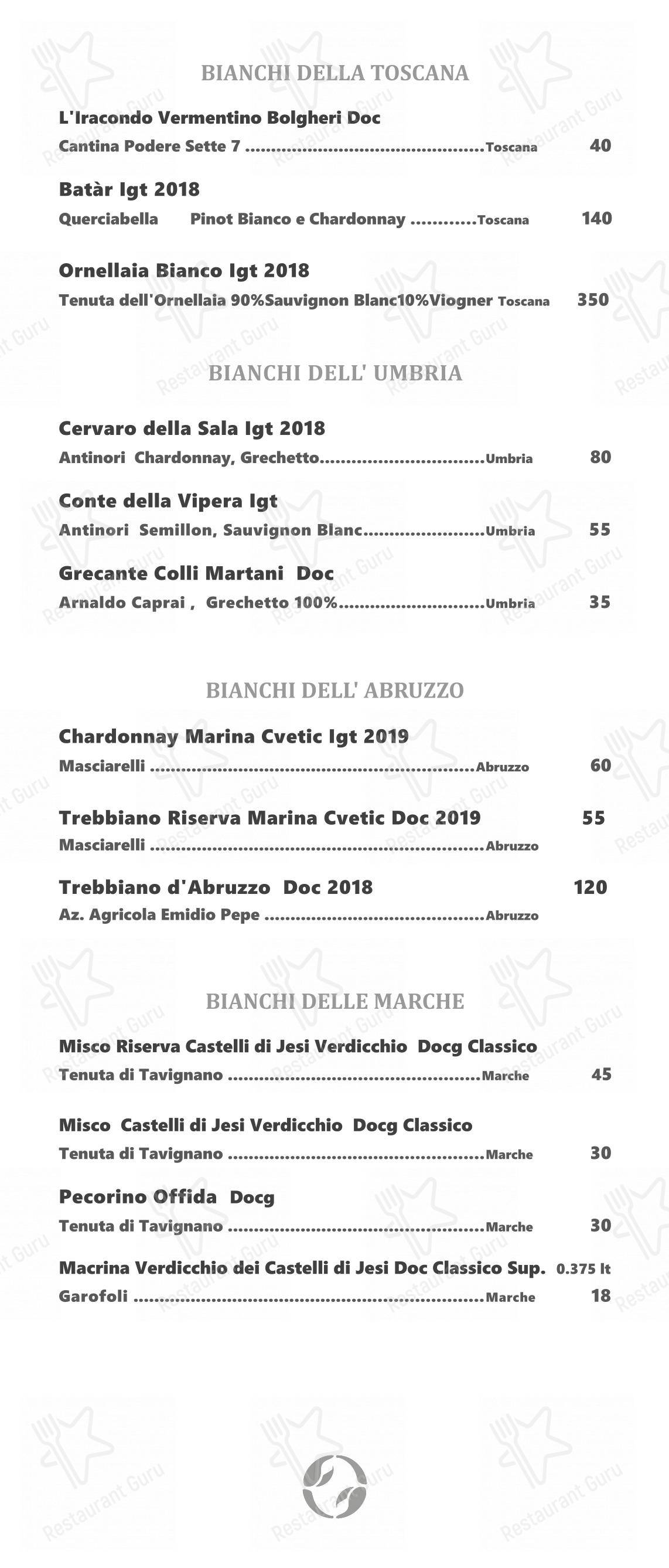 Меню ресторана Ristorante Crab - Меню