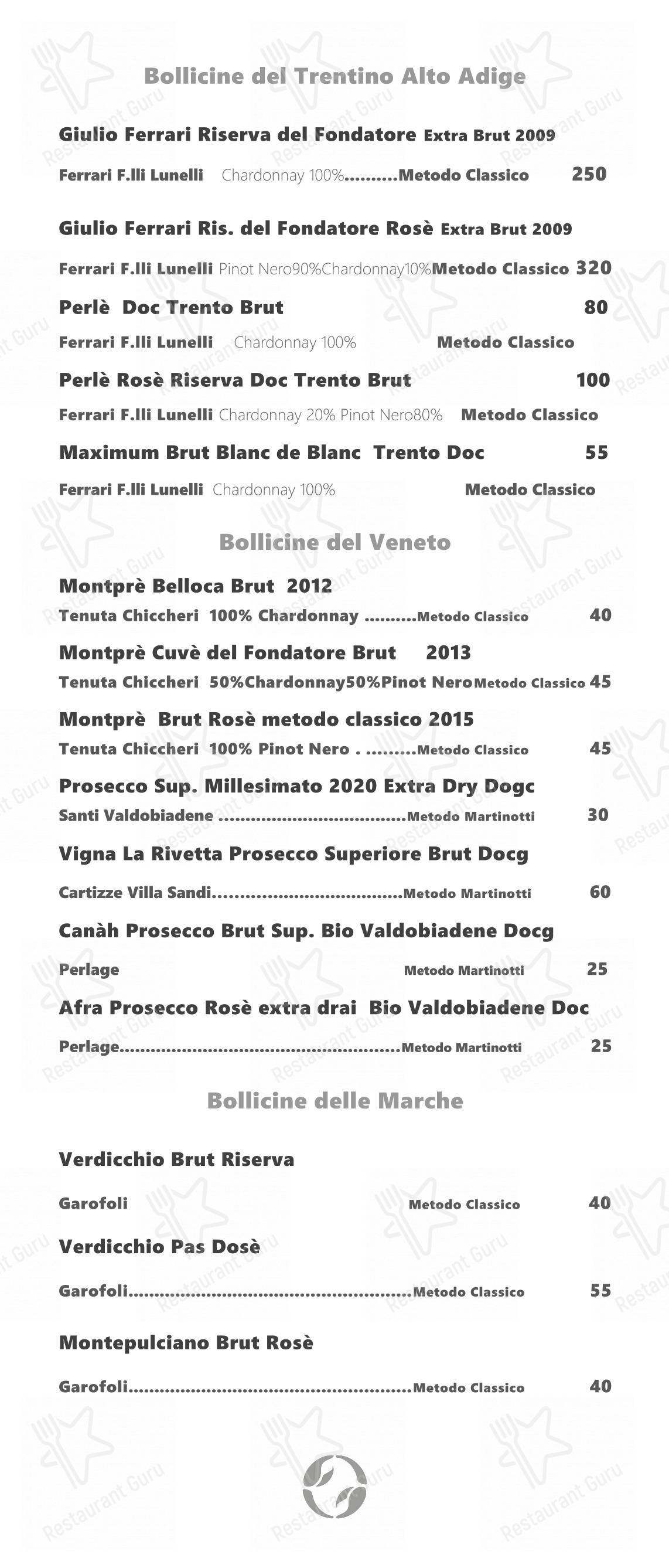 Меню ресторана Ristorante Crab в Риме