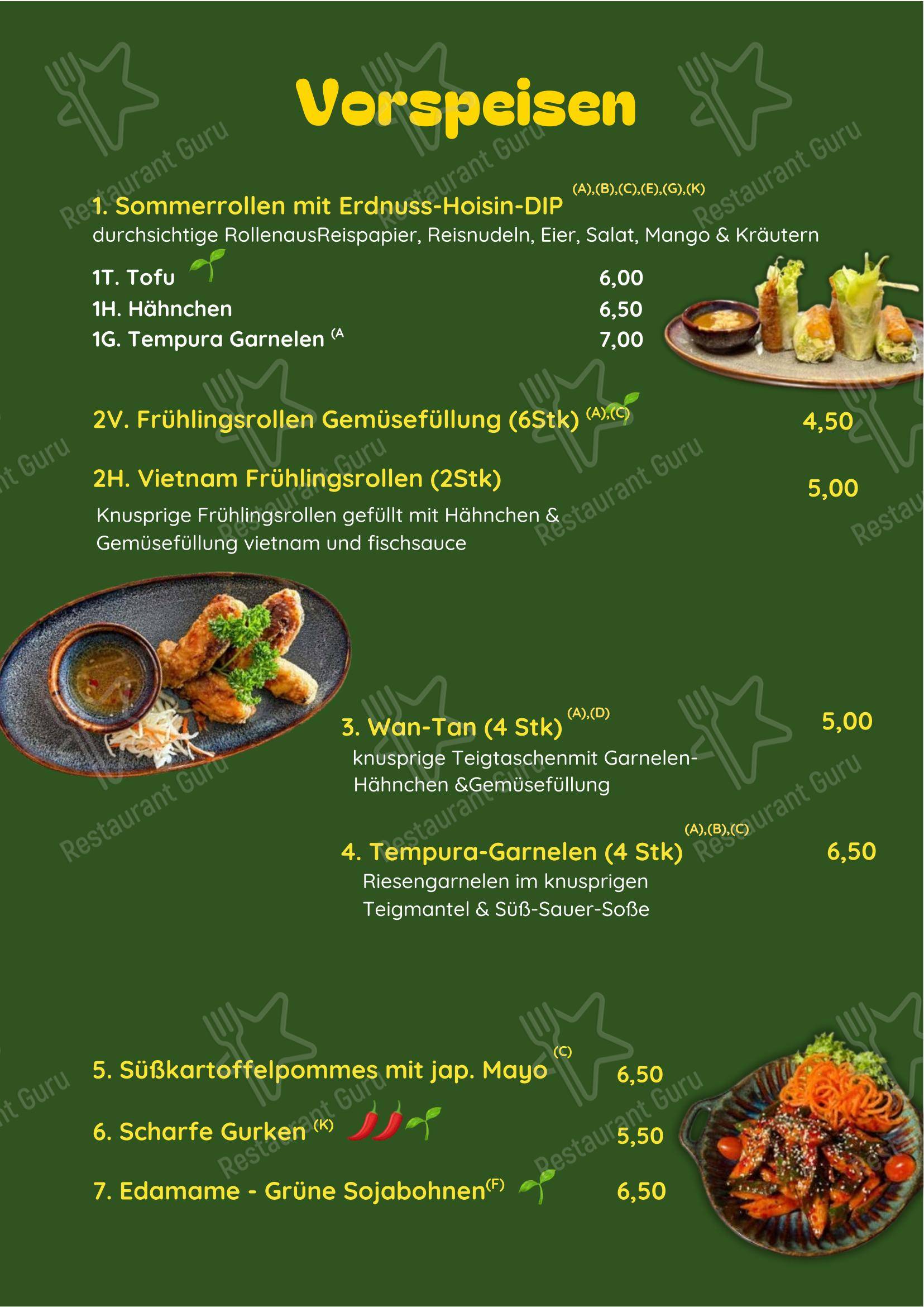 Меню напитков ресторана MeMi Restaurant в Райнфельдене