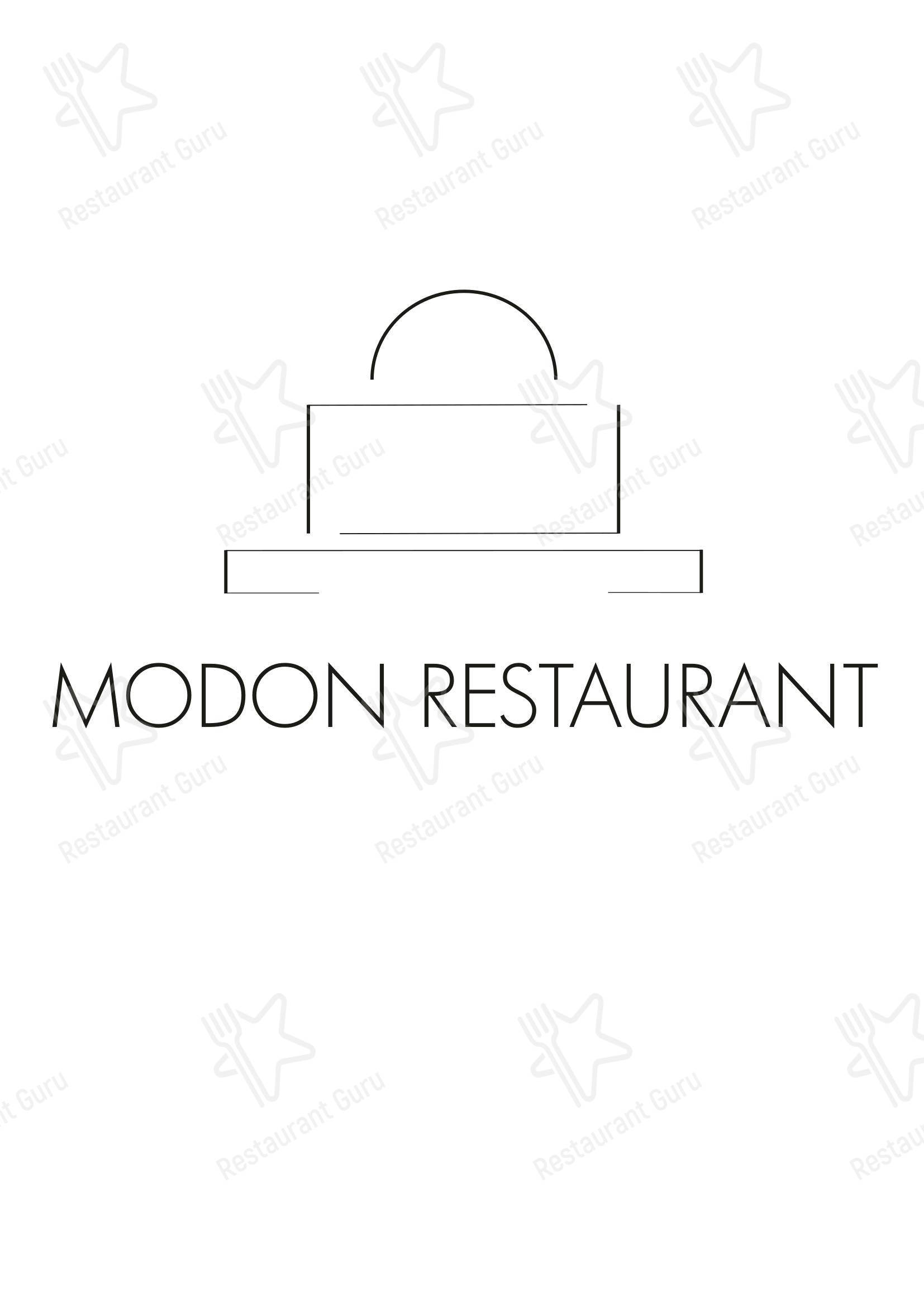 Меню ресторана Modon Restaurant & Catering в Метонях