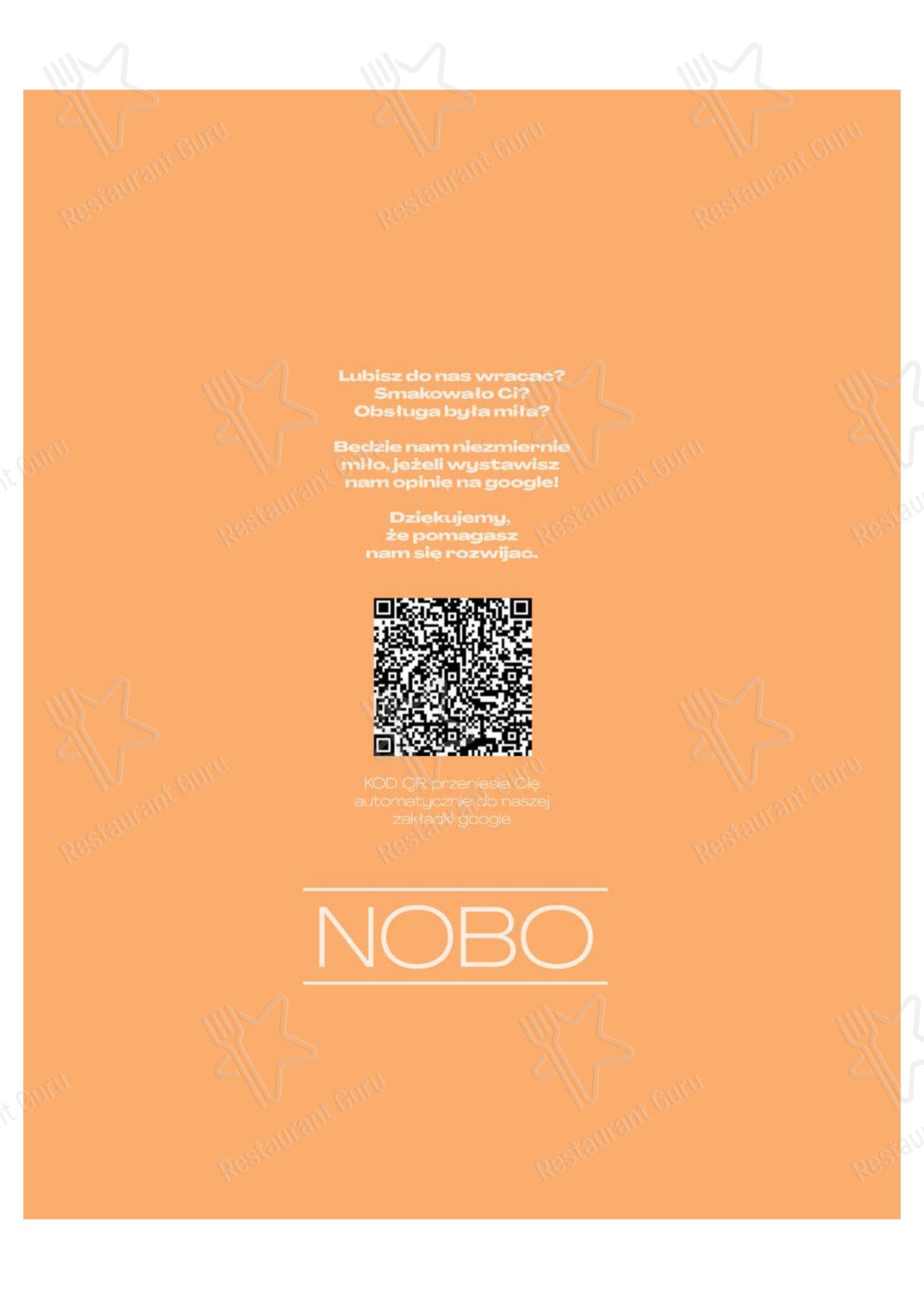 NOBO restauracja в Жешуве - Меню