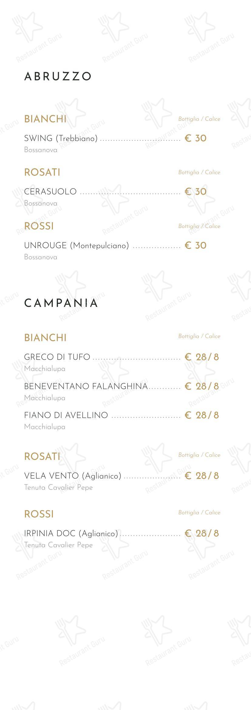 Меню ресторана Notramè Bistrot - Меню напитков