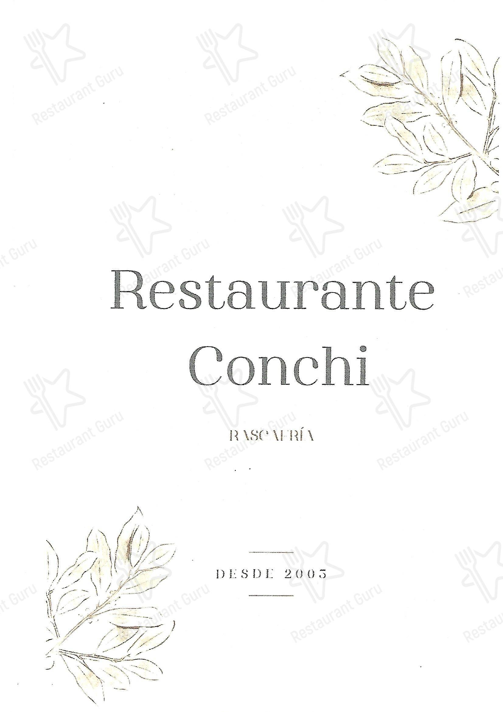 Restaurante Conchi RASCAFRIA в Раскафрии - Меню
